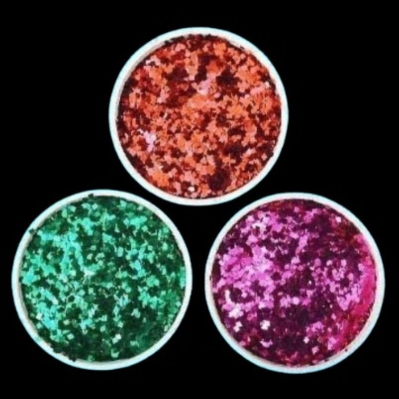 金蔥亮片顆粒狀綠. 紅. 桃紅色 彩色金蔥粉亮片